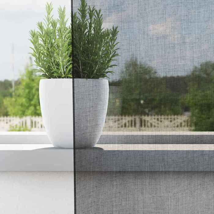 VidaXL Rideaux en voile avec œillets 2 pcs noir 140x300 cm, rideau en filet, rideau transparent, voile de fenêtre, 4102064