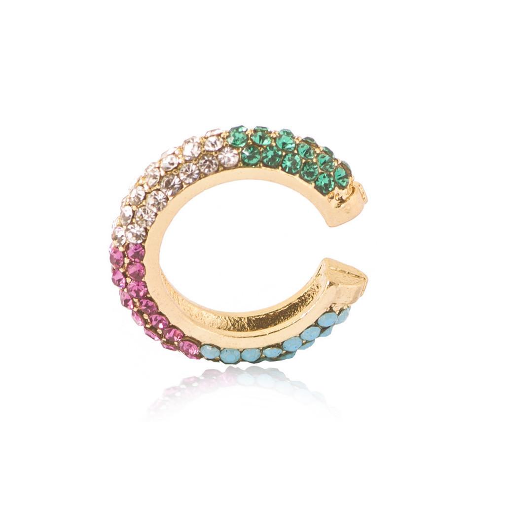 Colorful Geometric Chic Rhinestone Earrings Alloy Plated Fashion Accessories