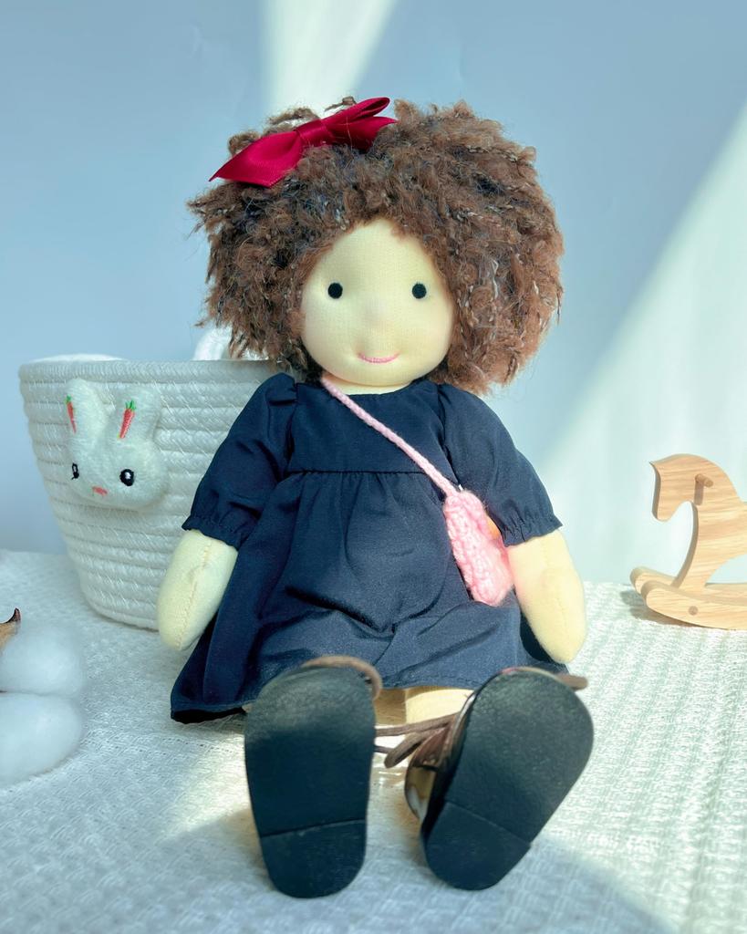 BlissfulPixie Waldorf Doll Handmade Doll - Ignacy 12" Soft Girl Cute Stuffed Animals Best Dolls for Kids