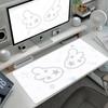 White Minimalist Mousepads Ins Style XXL Mouse Pad Star And Angle Wings Desk Mats Rubber Anti-Slip Aesthetics Decoration Deskpad