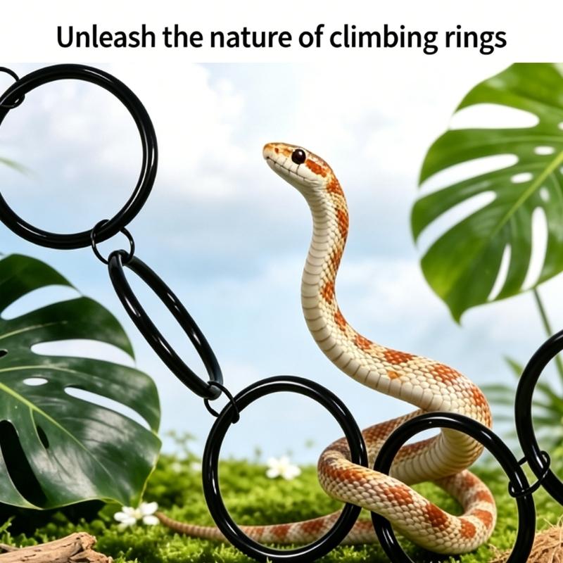 Adjustable Snake Toy Rings Reptiles Snake Climbing Rings Toy Hanging Swing For Reptiles Habitat Enrichment Climbing Play