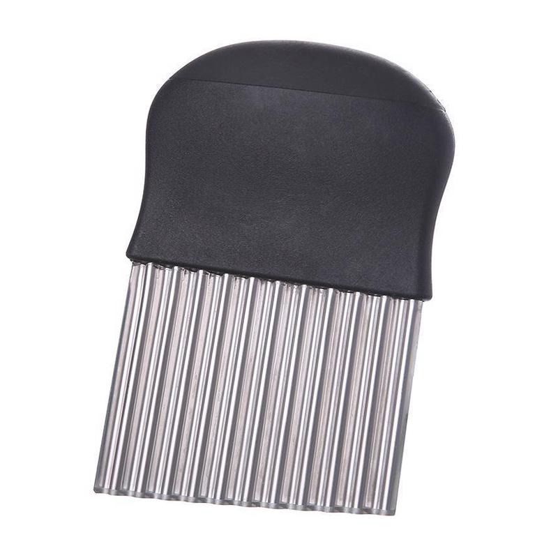 Stainless Steel Potato Chip Slicer Crinkle Cutter French Fry Cutter Dough Vegetable Fruit Potato Cutter Chopper Kitchen Gadget