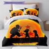 Dragon Ball Super Pattern Bedding,Quilt Set Quilt Cover Pillowcase Home Birthday Gift (1 * Duvet Cover + 2 * Pillowcase, Without Core)