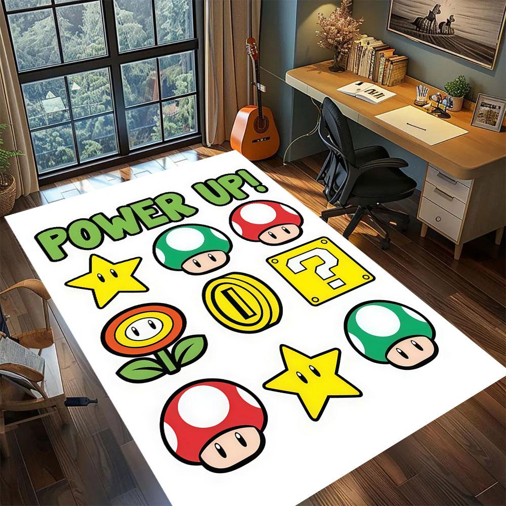 Mario anime character Carpet for Living Room Bedroom Home Decor Cool Movie Mat Play Floor Mat
