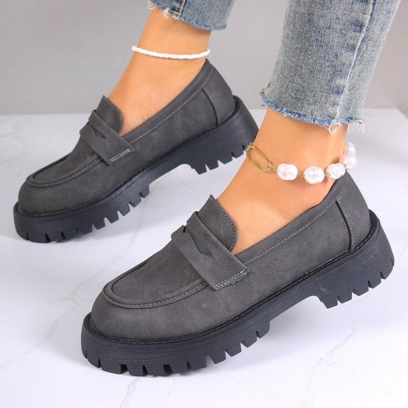 Fashion 2025 Shoes Women Plus Size Loafers Women British Style Platform Shoes Office Ladies Light Casual Designer Shoes Zapatos De Mujer