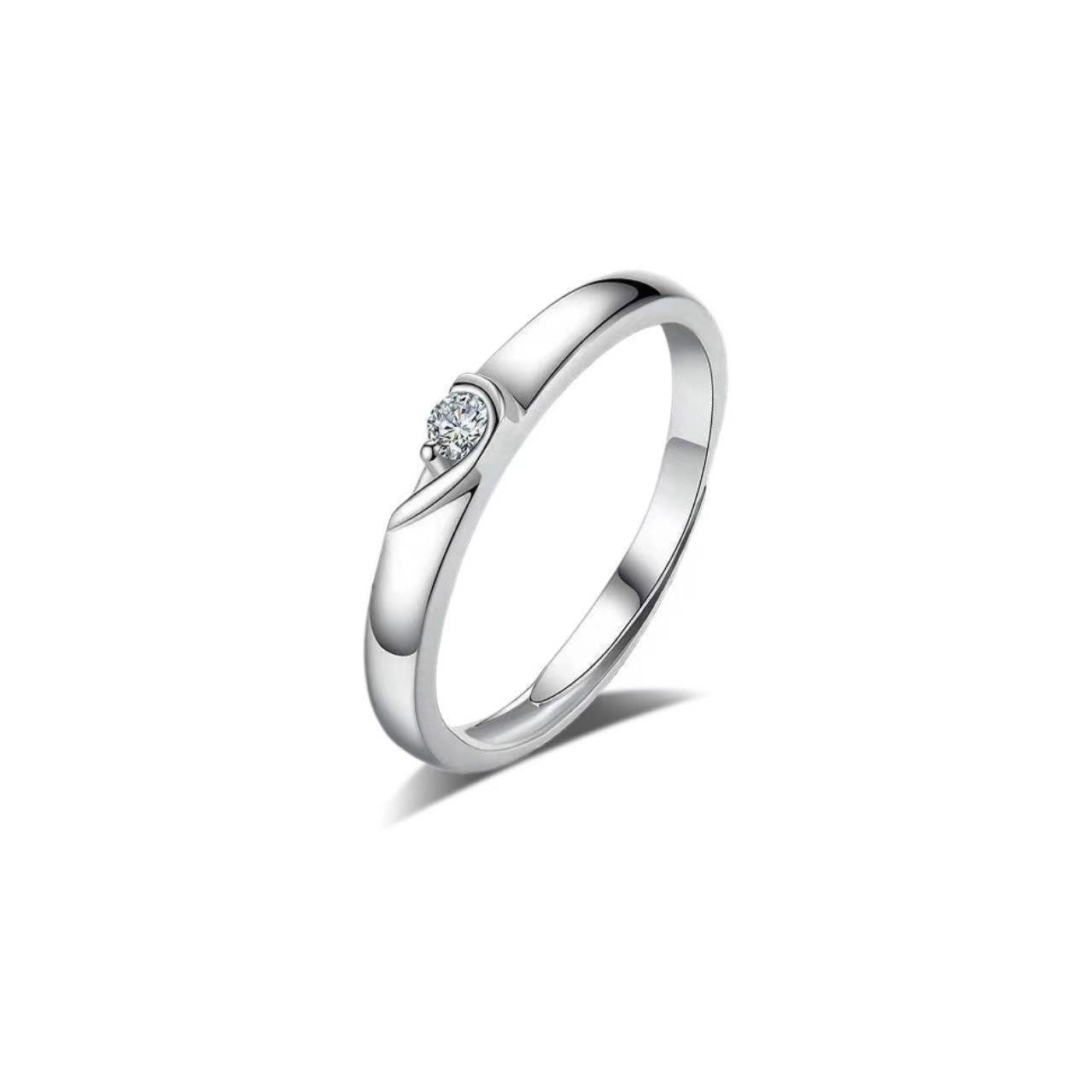 

Женское кольцо из сплава с шестью крапанами и цирконом для помолвки и свадьбы – Элегантный парный стиль Adjustable