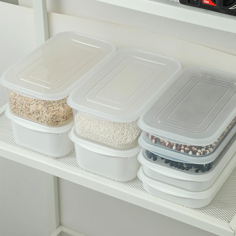 Transparent Food-Grade Fresh-Keeping Plastic Box with Lid for Refrigerator Use