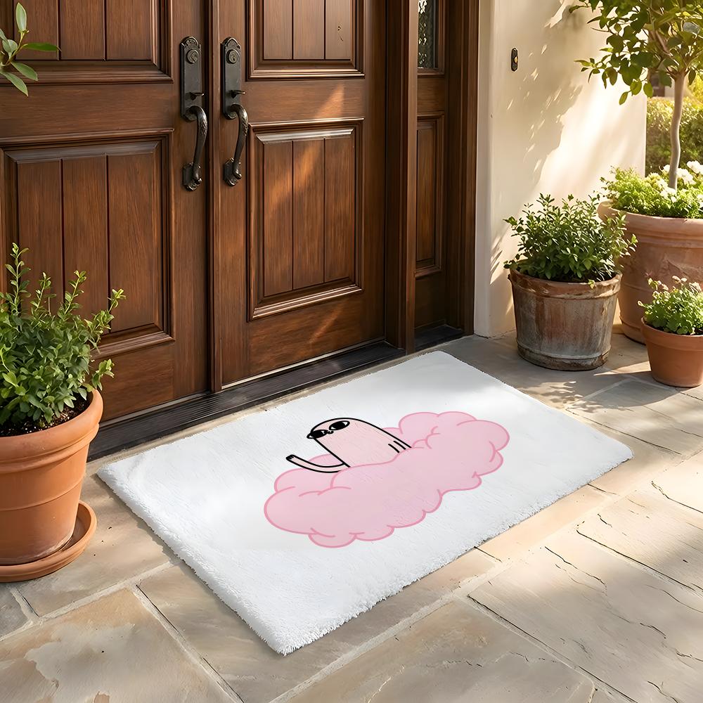Floor Mat Soft Flannel Rug Non-Slip Absorbent Mat for Bathroom Bedroom Home Decor Anime Cute K-ketnipzS