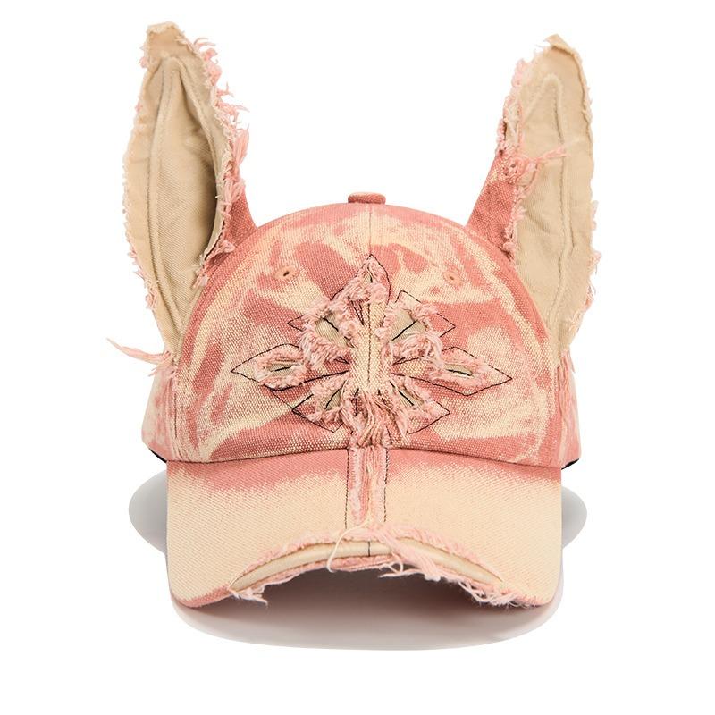 Retro Doberman Ears Cowboy Baseball Hat Men's and Women's Spring and Autumn New Face Small Cross Cap