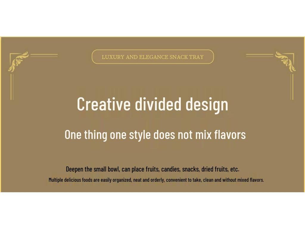 Luxurious Food-Grade Dried Fruit and Nuts Snack Plate with Lid