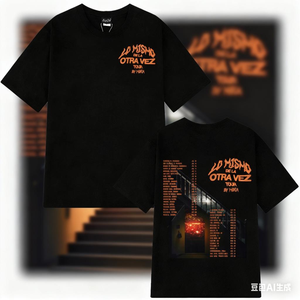 2025 Léto Mora Lo Mismo Dela Otra Vez Tour Merch Gotické Pánské Dámské Hip Hop 100% Čistá Bavlna Tričko Oversized Harajuku Tričko
