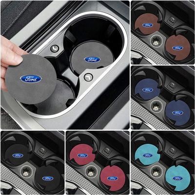 Portabevande Auto con Distintivo Impermeabile Antiscivolo A Prova di Perdite Sottobicchiere per Focus Mondeo Kuga Fiesta MK7 Escort Explorer Edge 2 4 MK2 MK4