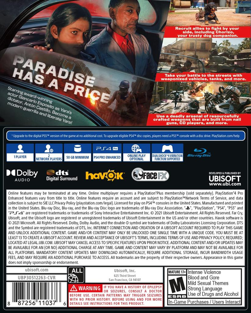 Far Cry 6 North PS4 (Import America) -