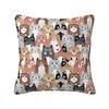 Colorful Cartoon Kitten Cat Throw Pillow Case Home Decorative Luxury Cushions Cover For Sofa Car Square Polyester Pillowcase