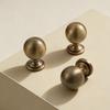 Dooroom Solid Brass Smooth Round Cabinet Knobs Drawer Handles Wardrobe Touch Comfortable Feel Cupboard Pull