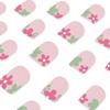 Square Press On Nail Flower Fake Nail Stick On Nail In 12 Sizes,24 Pcs French Nail Tips for DIY Nail Art Decorations