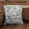 2D Floral Embroidered Pattern Pillow Covers For Home Pattern Cushion Cover Suitable For Sofa Bedroom Car Pillow Cover