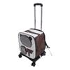Pet Carrier Backpack with Wheels 2 in 1 Breathable Window Large Capacity Portable Rolling Cat Dog Carrier Bag for