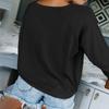 Womens Oversized Sweatshirt Tops Casual Blue Crewneck Long Sleeve Pullover Tops
