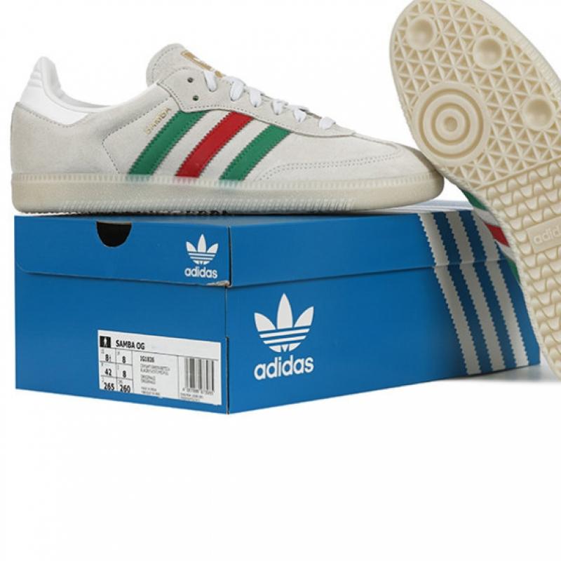 Adidas Samba Og Sneakers Crystal White Green Berer Scarlet