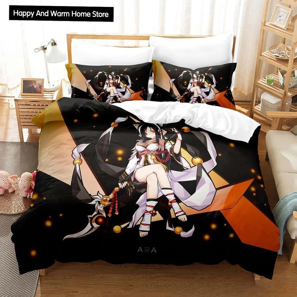 3D Print Anime Elsword Bedding Set Single Twin Full Queen King Size Bed Set Adult Boy Bedroom Duvet cover Sets For Home Textiles