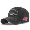 Northwood Shark Pattern Washed Cotton Baseball Cap for Men Women Kpop Dad Hat Trucker Cap