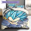 Biancheria da letto con motivo Vegeta di Dragon Ball Decorazione per la casa Regalo di compleanno (1 * copripiumino + 2 * federa, senza nucleo)