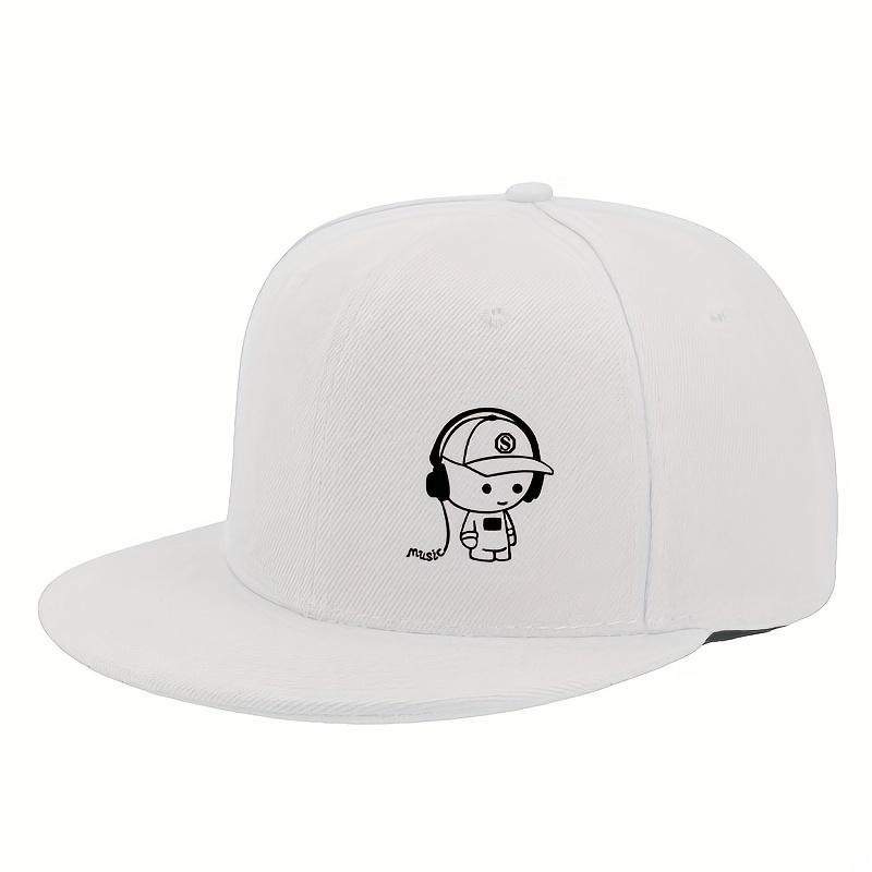 Nova Moda Design de Vilão Boné Casual com Aba Reta para Homens e Mulheres, Versátil ao Ar Livre Hip-hop Chapéu Esportivo de Aba Reta