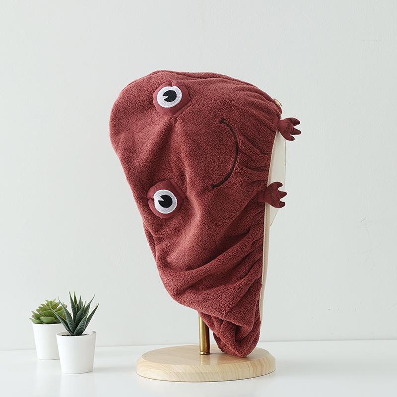 Women's Dry Hair Cap Thickened  Absorbent Coral Velvet Towel Quick-drying Turban