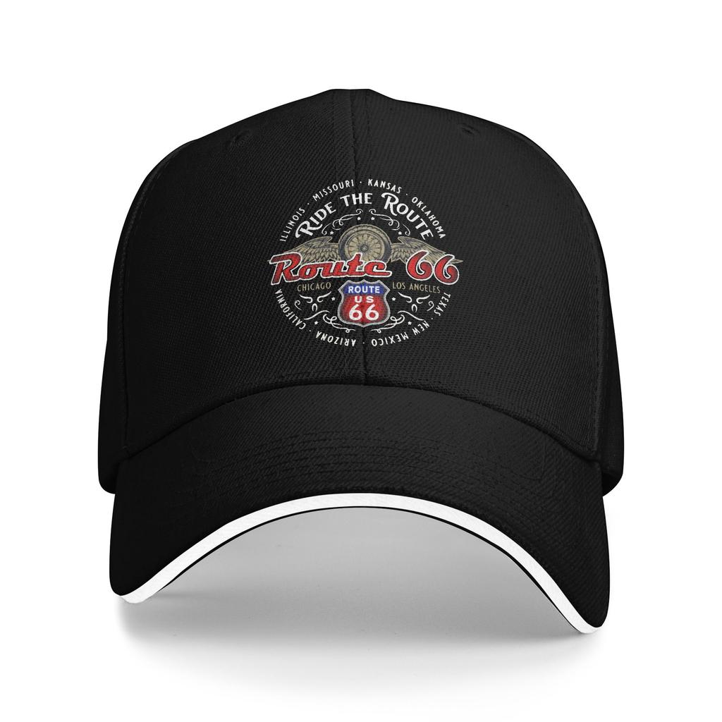 Personalized Americas Highway Route 66 Baseball Cap Hip Hop WoUnisex Unisexs Adjustable  Dad Hat Summer Snapback Caps
