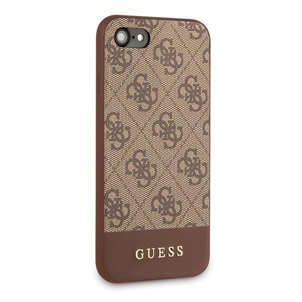 Guess Guhci8G4Glbr Iphone 7/8/Se 2020/ Se 2022 Brązowy/Brown Hard Case 4G Stripe Collection