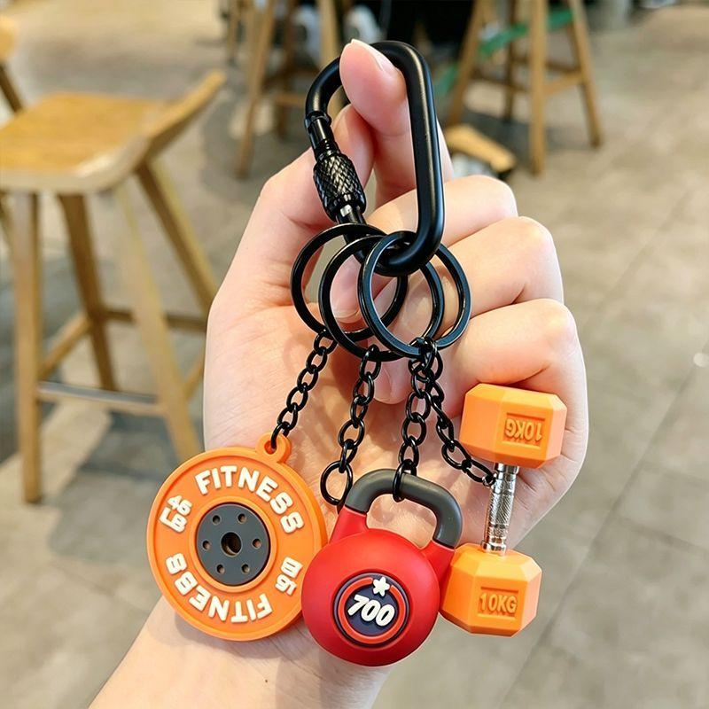 Yogodlns Kettlebell Key chain Fitness Keychain Gym Lover Weightlifting Keyring Silicone Gym Gifts Workout Gifts Bag Charm Backpack Charm