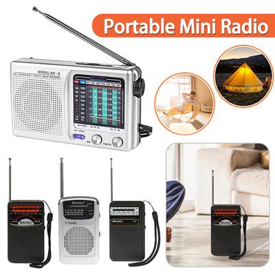 Outdoor Radio Dual Band Portable Mini Radio LCD Display Pocket Pointer Radio Telescopic Antenna for Indoor Outdoor Emergency Use