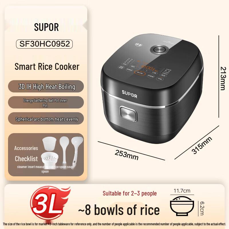 

Supor 3L IH Smart Mini Rice Cooker