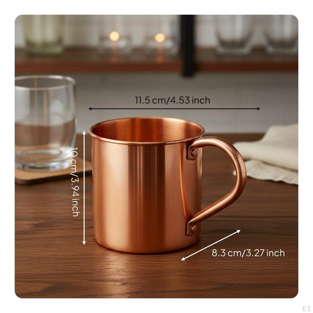 Kupfertasse Handgefertigt Retro mit Griff Kreatives Design Messing Bierbecher für Vintage
