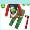 Pijama Fantasia Cosplay Monstro Verde Festivo de Natal O Grinch Para Crianças