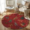 Boho Round Gothic Multicolor Rug Mat, Non-Slip Floor Mat for Entryway