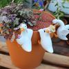 3PCS/SET Adorable Shape Simulated Animal Ornaments Realistic Duck Figurine  Balcony