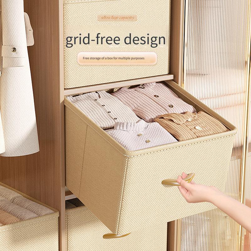 New Storage Box for Household Wardrobes Layered Organizing Boxes for Clothes and Pants Fabric Drawer Style Folding Storage Box