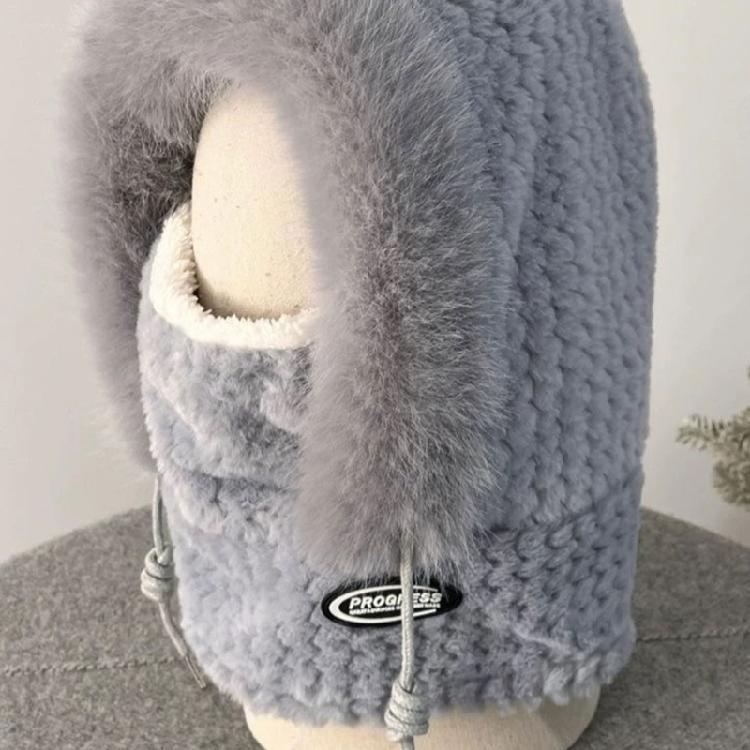 Windproof Fleece Lined Cycling Pullover Hat With Full Face Mask And Ear Protection For Adult Skiing Hiking Camping