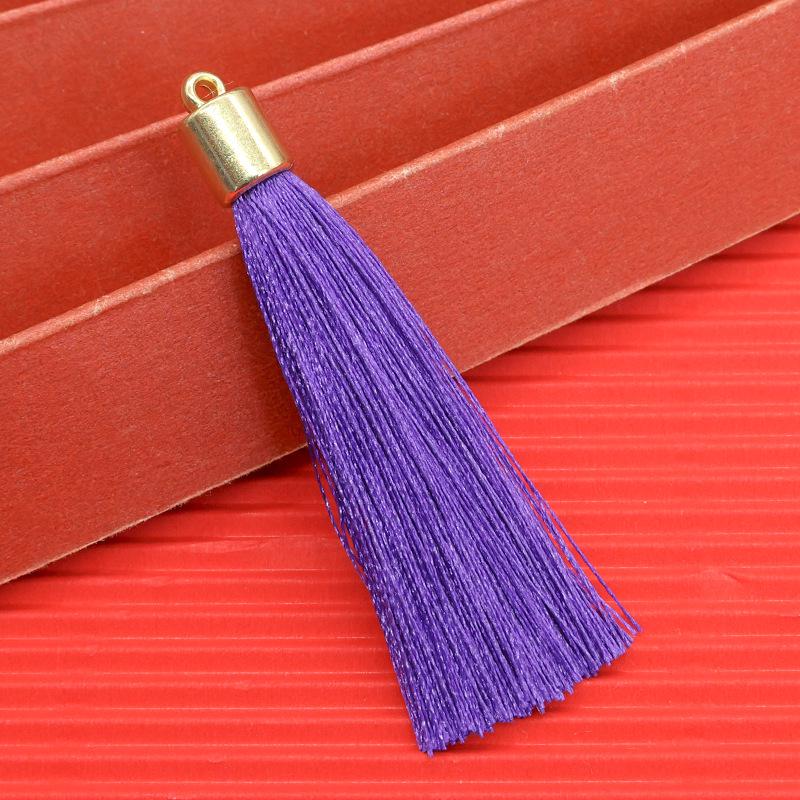 Gold Tassel Hat Pendant: 6cm Festive Spike for DIY Hair Ornaments, Earrings, or Bookmark Accessories.