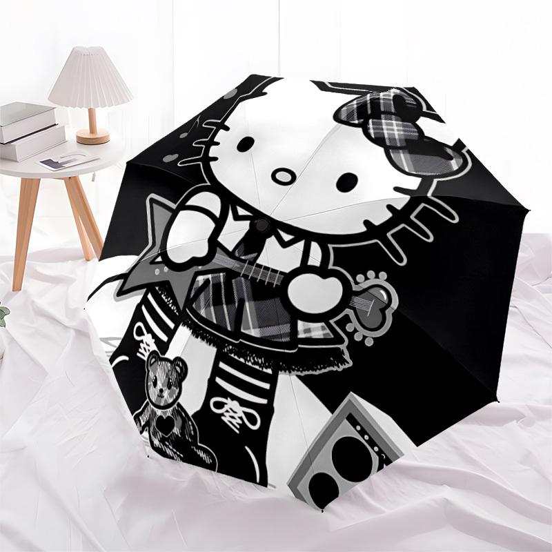1pc Hello Kitty Automatic Umbrella 8-Bone Design Compact Gear for Outdoor Travel, Perfect Helloween Chrismas Gift for Friends or Family Yy250903221