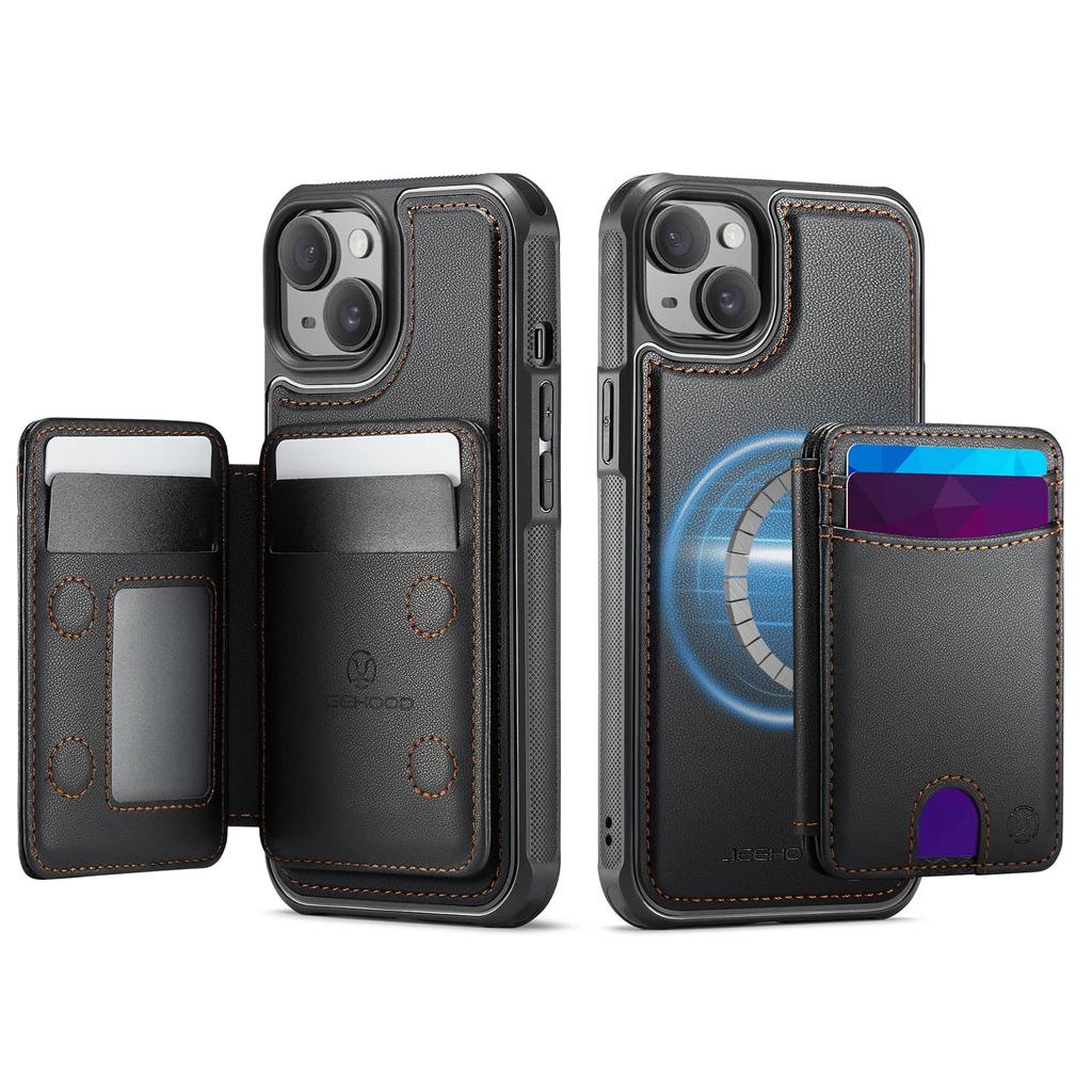 For iPhone 15/14/13/12/11 Pro Max X XS XR XS Max SE 2025 Case Wallet with Magnetic, RFID Blocking Card Holder 2 in 1 Detachable