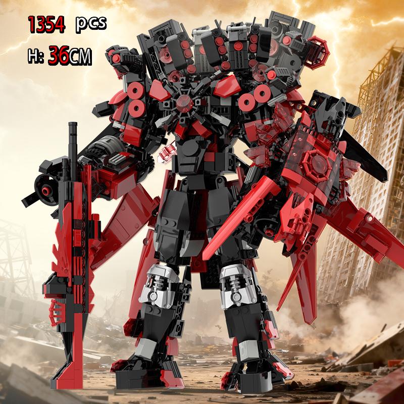 Skibidii Toiletten Riesen TV-Mann Bausteine SpeakerMan Kameramann Actionfiguren Mecha Steine Spielzeugmodell für Kinder Weihnachtsgeschenke