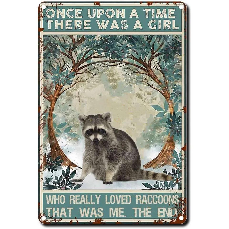 Metal Tin Signs Plaque A Girl Loved Cat Wall Decoration Vintage Iron Painting Art Posters for Man Cave Home Cafe Garden Club