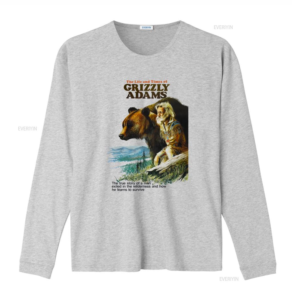 Bear The Life And Times Of Grizzly Adams Movie Retro T Shirt New Vintage Washed Casual Streetwear Stretched Stylish Breathable