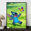 Disney Stitch and Butterfly Diamond Art Painting Kit 5D Handmade Diy Diamond Painting, Home Wall Decoration