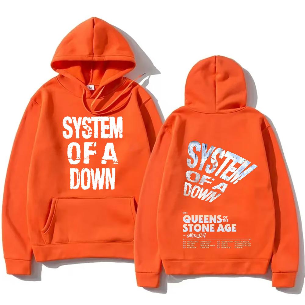 Rock Band System of A Down Hoodie System of A Down Tour 2026 Sweatshirt Alternative Metal Music Streetwear Unisex Gothic Top
