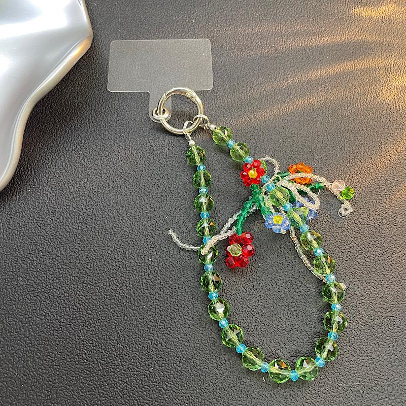 Sweet Temperament, Flower Bead, Mobile Phone Pendant, Chain, Girl's Car, , Student Ornament, Hanging Chain