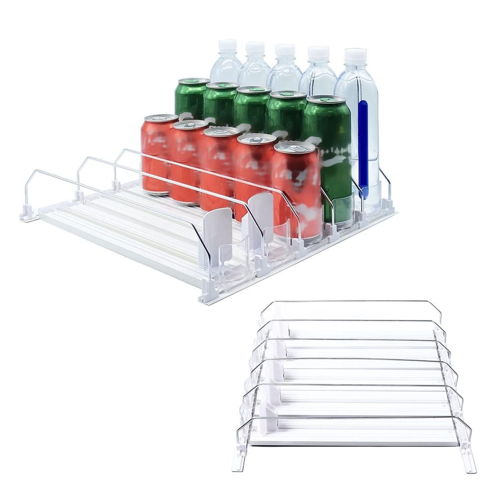 Drink   for Fridge Spring Loaded   Push Rod Slide Rail Soda Can Dispenser for Beer Beverages 38cm